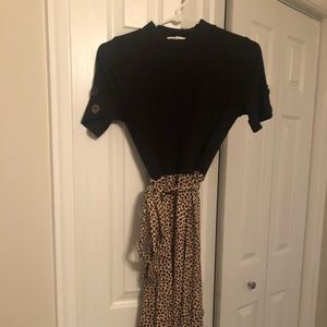 Maternity dress from pinkblush - mockneck, animal print